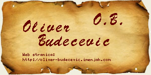 Oliver Budečević vizit kartica